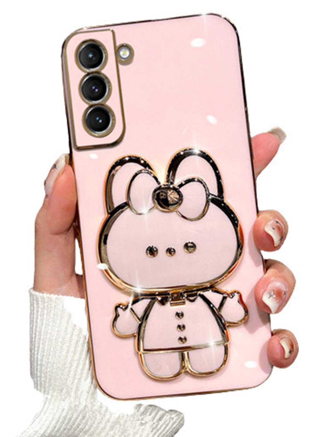 for Samsung Galaxy A14 Case for Women Girls,6D Cute Hidden Rabbit Bunny