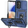 thumbnail image 1 of for Samsung Galaxy A15 5G Case with Camera Lens Cover HD Screen Protector, Dual Layer -Grade Drop Tested  Ring Holder Kickstand Protective Phone Case for Samsung Galaxy A15 5G (Navy), 1 of 18