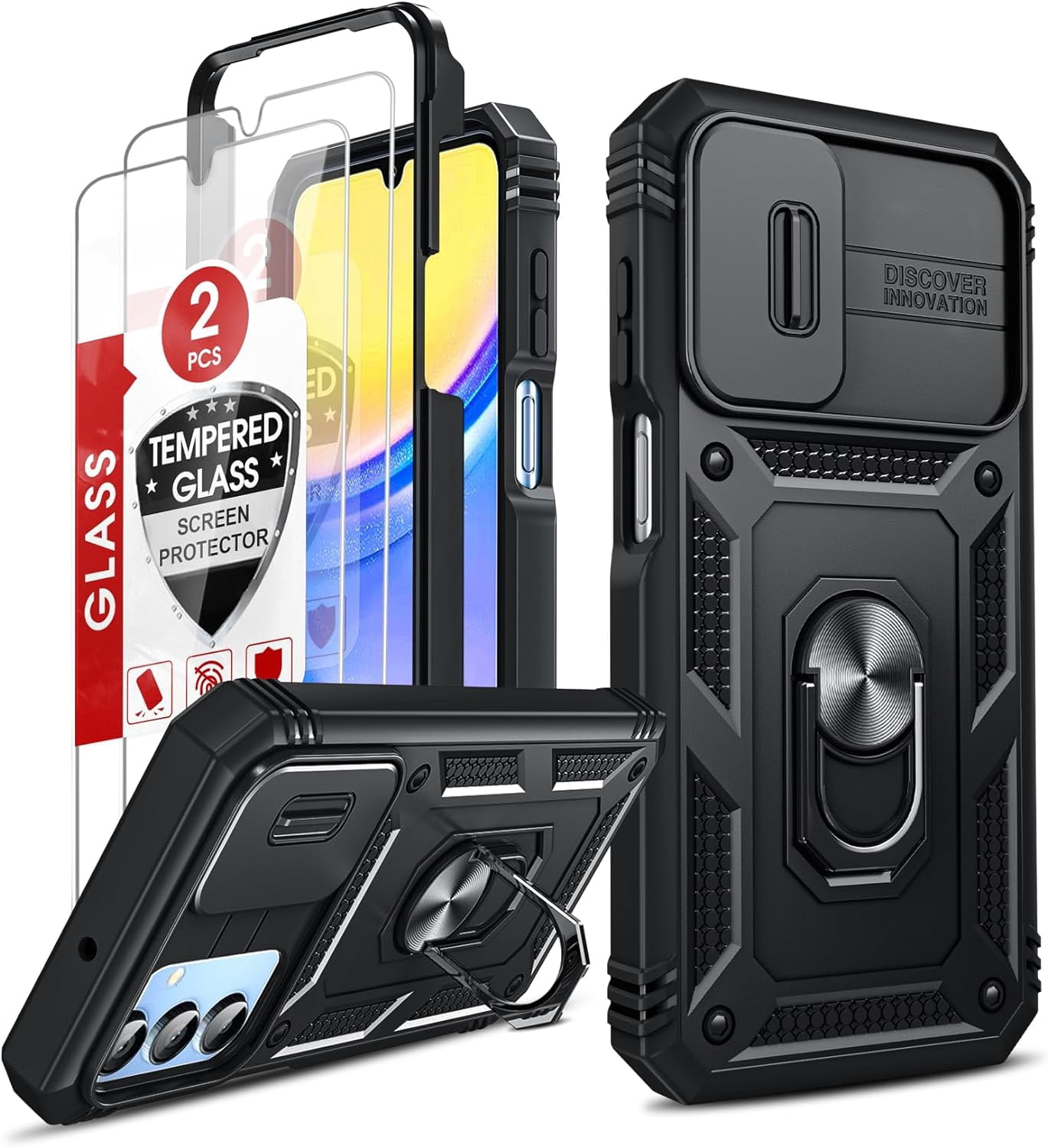 Image showcasing for Samsung Galaxy A15-5G Case: Galaxy A15 5G Screen Protector [2 Packs ...