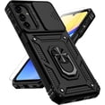 thumbnail image 1 of for Samsung Galaxy A15 5G Case with Slide Camera Cover HD Screen Protector [Military Grade 16ft. Drop Tested] Magnetic Ring Holder Kickstand Protective Phone Case for Galaxy A15 5G 2024, Black, 1 of 9