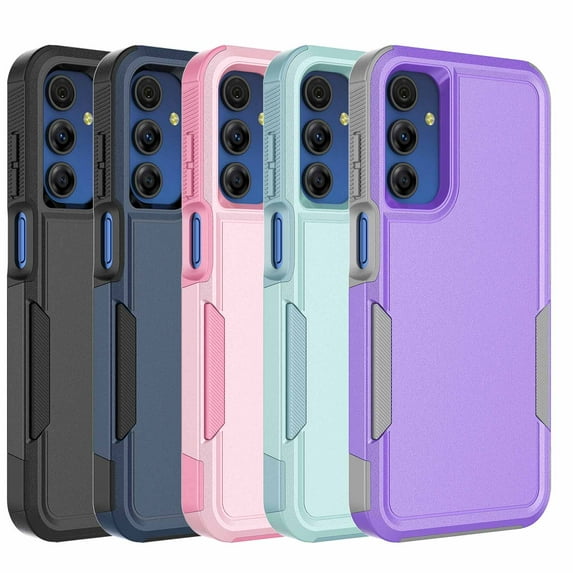 For Samsung Galaxy A15 5G Case,Sturdy Durable Cover Cute Bumper Case for Samsung Galaxy A15 5G,Njjex Military Grade Protection Dual Layer Shockproof Heavy Duty Rugged Phone Case - Purple