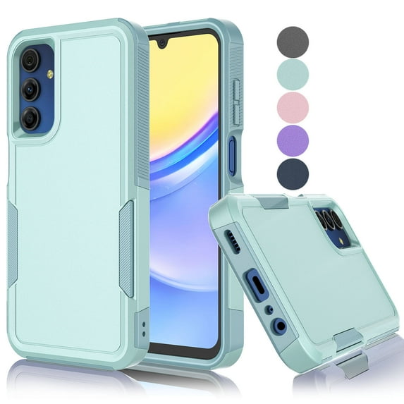 Samsung Galaxy A15 5G Case ,Sturdy Phone Case for Galaxy A15 5G 6.5 inch ,Tekcoo Shockproof Protection Heavy Duty Armor Hard Plastic & Rubber Rugged Bumper 2-in-1 Case Cover -Mint