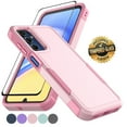 thumbnail image 1 of Samsung Galaxy A15 5G Case with Tempered Glass Screen Protector, Tekcoo Heavy Duty Rugged Shockproof Full Body Protective 2-IN-1 Phone Case Cover for Galaxy A15 5G, Pink, 1 of 9