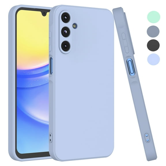 For Samsung Galaxy A15 5G Phone Case, Ebizware Shockproof Liquid Silicone Case Full-Body Protective Rugged Rubber Slim Cover with Microfiber Lining for Galaxy A15 5G (Lavender)