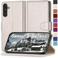 thumbnail image 1 of for Samsung Galaxy A15 5G Phone case[RFID Blocking Leather],[3 Credit Card Slot] Flip Folio Book Shockproof Protector,Holder Stand Cases,Women Men for Samsung A15 Wallet Cover,White, 1 of 11