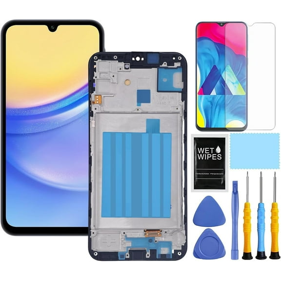for Samsung Galaxy A15 5G Screen Replacement for Samsung A15 Screen Replacement with Frame Kit for Samsung A15 4G / 5G A156u A156m s156vl A156w LCD Touch Display Digitizer Assembly 6.6 Inch