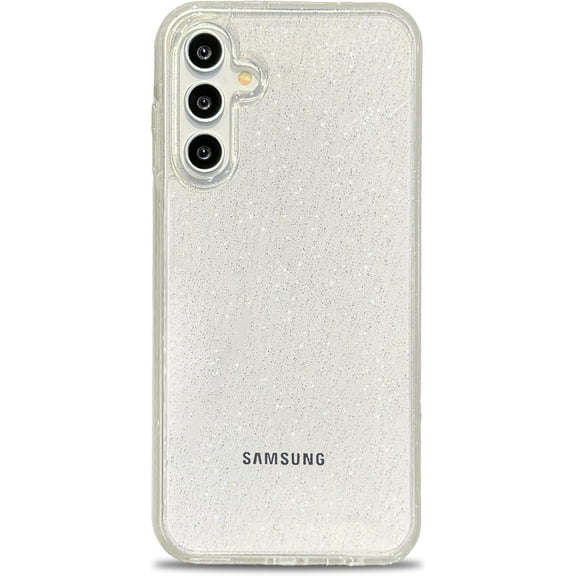 for Samsung Galaxy A15 Case 6.5" Bling Glitter Clear Shiny Sparkle Transparent Anti Slip Yellowing Resistant Military Grade Shockproof Protection Soft Bumper Phone Case for Women Men