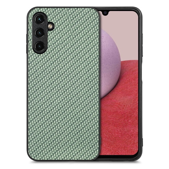 for Samsung Galaxy A15 Case, Carbon Fiber Leather Slim Protective Cover, Full Protection Strong Impact Resistance Smartphone Protection for Samsung Galaxy A15, Green