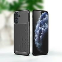 for Samsung Galaxy A15 Case Carbon Fiber Patterned, Military-Grade Drop Protection Cover, Slim Shockproof TPU Rubber for Samsung Galaxy A15 Anti-Scratch,Supports Wireless Charging,Black