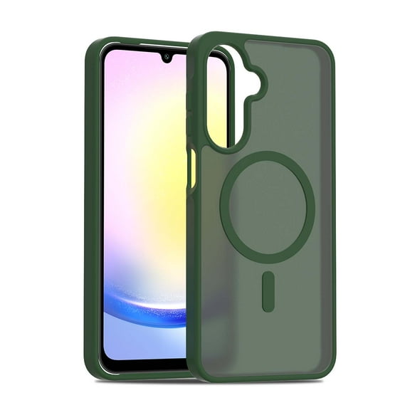 for Samsung Galaxy A15 Case Magnetic Case [Compatible with Magsafe] Slim Shockproof Protective Cover For Samsung Galaxy A15 Anti-Sratch Phone Case with Translucent Hard Back,Darkgreen