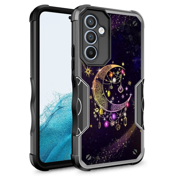 Samsung Galaxy A15 Case, Rosebono Hybrid Dual Layer Graphic Design Pattern Heavy Duty Protection Case For Samsung Galaxy A15 (Wiccan)