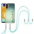 thumbnail image 1 of for Samsung Galaxy A15 Crossbody Strap Phone Case, Anti-Fall Pattern Clear Design Transparent Soft & Flexible TPU Drop and Shockproof Protective Cover with Adjustable Nylon Neck Strap, Keep Smile, 1 of 7