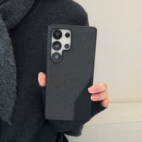 for Samsung Galaxy A15 Fabric PU Leather TPU Case, Compatible with MagSafe, Luxury Shockproof Protective Ultra Slim Lightweight Durable Anti-Slip Phone Cover for Galaxy A15, Black