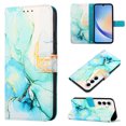 thumbnail image 1 of for Samsung Galaxy A15 PU Leather Wallet case, Marble Pattern Credit Card Holder,Flip Folio Book Kickstand Cover Women Men with Long + Short Strap for Samsung Galaxy A15, Green, 1 of 9