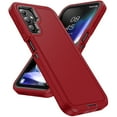 thumbnail image 1 of for Samsung Galaxy A15 Phone Case, Hybrid Hard PC Back + Silicone EVA Shockproof Protective Dustproof Non-Slip Heavy Duty Rugged Phone Case Cover for Samsung Galaxy A15, Red, 1 of 8