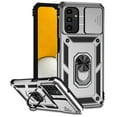 thumbnail image 1 of for Samsung Galaxy A15 Rugged Phone Case with Sliding Camera Cover, Kickstand TPU Bumper Drop Proof Durable Military Grade Protective Case Cover for Samsung Galaxy A15, Silver, 1 of 8
