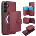 thumbnail image 1 of for Samsung Galaxy A15 Wallet Case, 2-in-1 Magnetic Detachable Card Holder, PU Leather + TPU Shockproof Kickstand Phone Cover, Magnetic Clasp Card Slots Back Case for Galaxy A15, Winered, 1 of 4