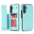 thumbnail image 1 of for Samsung Galaxy A15 Wallet Case with Card Holder RFID Blocking,Dimaond Patterned Elegent PU Leather,Double Back Flip Kickstand Magnetic Clasp Durable Shockproof Cover,Mint, 1 of 7