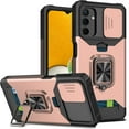 thumbnail image 1 of for Samsung Galaxy A16 5G/4G Case with Card Holder Ring Kickstand Slide Camera Cover Case Heavy Duty Protection Shockproof Rugged Protective for Samsung A16 5G/4G Phone Cover, Rosegold, 1 of 7