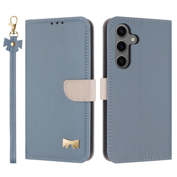 for Samsung Galaxy A16 5G/4G Wallet Case, Magnetic Closure & Adjustable Kickstand & Card Slots & Shoulder Strap & Wrist Strap Full Body Protection Rugged Phone Case for Galaxy A16 5G/4G, Blue