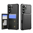 thumbnail image 1 of for Samsung Galaxy A16 5G/4G Wallet Case with Stand-4 Card Holder Slot Hidden Bracket Double Magnetic Clasp PU Leather Slim Shockproof Hybrid TPU Frame Phone Cover for Samsung Galaxy A16 5G/4G, Black, 1 of 8