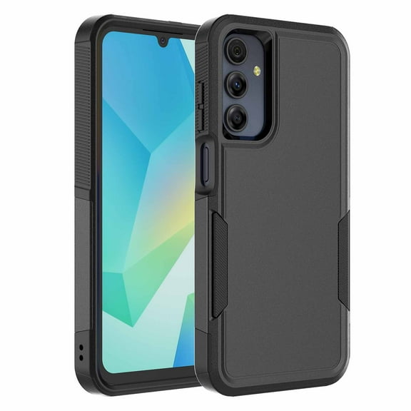 Samsung Galaxy A16 5G Case 2024 [Military-Grade Drop Protection] Non-Slip Heavy Duty Shockproof Phone Cover with Raised Bezels, Wireless Charging Compatible, Anti-Fingerprint – Black