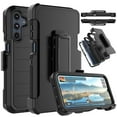 thumbnail image 1 of For Samsung Galaxy A16 5G Case with Built-in Screen Protector and Holster Belt Clip, Military Grade Protection Shockproof Heavy Duty Rugged Kickstand Phone Cover for Galaxy A16 5G Case - Black, 1 of 10