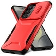 thumbnail image 1 of for Samsung Galaxy A16 5G Case, Heavy Duty Case with Camera Lens Sliding Cover, Shockproof Dropproof Non-Slip Military Grade Drop Protection Rugged Cover Case for Galaxy A16 5G, Red, 1 of 6
