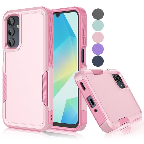 For Samsung Galaxy A16 5G Case, Shockproof Heavy Duty Rugged Phone Case for Samsung Galaxy A16 5G, Tekcoo Military Grade Protection Dual Layer Sturdy Durable Cover Cute Bumper - Rose Gold