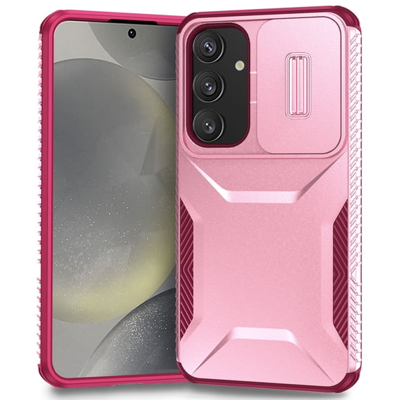 for Samsung Galaxy A16 5G Case with Sliding Camera Lens Protective Cover, Heavy Duty Shockproof Rugged Military Grade Drop Protection Phone Case for Samsung Galaxy A16 5G, Pink