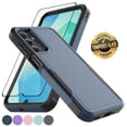 thumbnail image 1 of For Samsung Galaxy A16 5G Case with Tempered Glass Screen Protector, Tekcoo Shockproof Heavy Duty Military Grade Drop Protection Dual Layer Rugged Phone Case Cover for Galaxy A16 5G, Deep Blue, 1 of 13