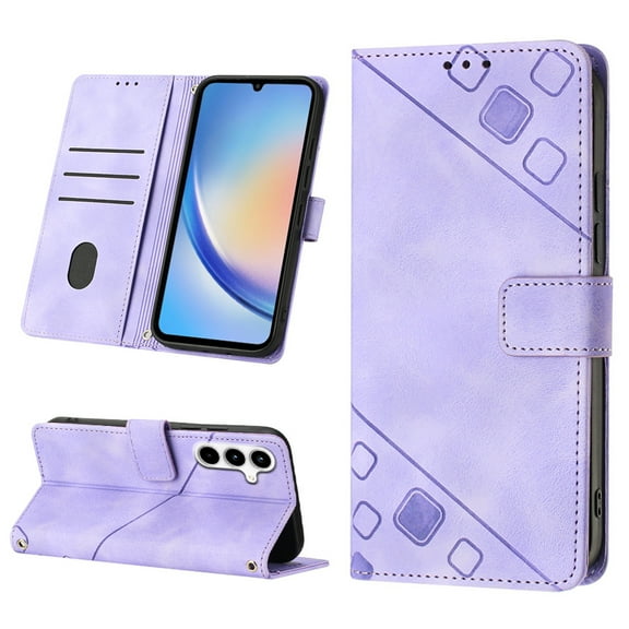 for Samsung Galaxy A16 5G Crossbody Wallet Case with Card Holder, Flip Folio Book Style Leather Shockproof Protective Phone Cover with Shoulder Strap/Lanyard for Samsung Galaxy A16 5G, Purple