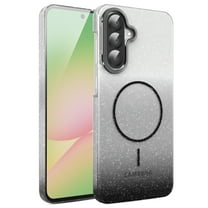 For Samsung Galaxy A16 5G Magnetic Glitter Phone Case,Gradient Sparkle Luxury Glitter Transparent Design,Compatible with Mag-Safe,Anti-Scratch Dust-Proof Shockproof Thin Fit Phone Case,Black