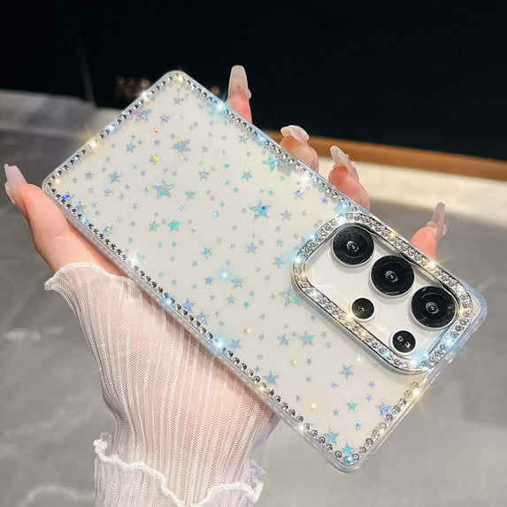 For Samsung Galaxy A16 5G Phone Case,Bling Diamond 3D Rhinestone Cute for Women Girls Girly Case Glitter Shiny Sparkle Gem Design Luxury Fashion Shockproof Protective Slim Phone Case,A