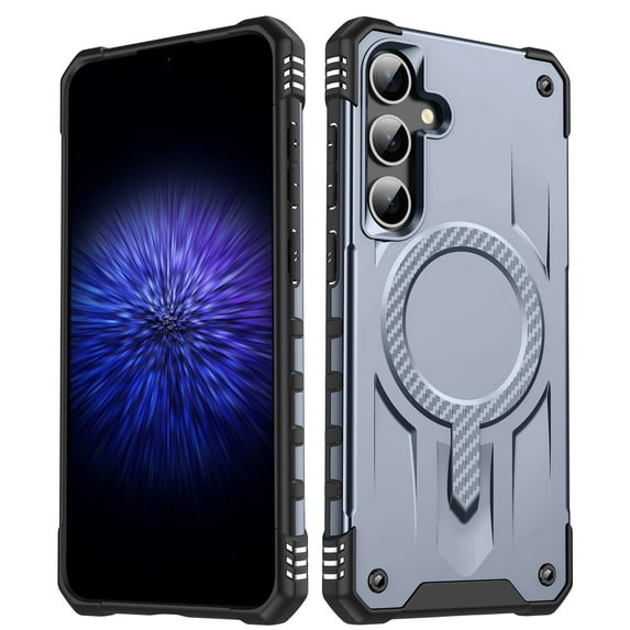 for Samsung Galaxy A16 5G Rugged Grip Phone Case,Compatible with MagSafe,Magnetic Case For Samsung Galaxy A16 5G, Military-Grade Protection Anti-Scratch Anti-Slip Shockproof Cover,Gray