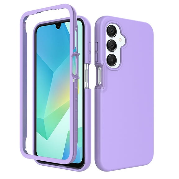 For Samsung Galaxy A16 5G Rugged Phone Case,Hybrid 2-in-1 Heavy Duty Design,Lightweight Shockproof Anti-fall Anti-Scratch Protection,Glossy Non-Slip Rugged Durable Sturdy Phone Case Cover,Purple