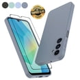 thumbnail image 1 of For Samsung Galaxy A16 5G Silicone Case with Tempered Glass Screen Protector, Tekcoo Shockproof Rugged Rubber Protective Cover with Microfiber Lining Cute Phone Case for Galaxy A16 5G - Gray, 1 of 11