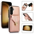 thumbnail image 1 of for Samsung Galaxy A16 5G Wallet Case Crossbody, Phone Case with Card Holder Shoulder Strap, Elegant PU Leather Metal Buckle Purse Cover for Samsung Galaxy A16 5G Women Girls - Rosegold, 1 of 6