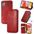 thumbnail image 1 of for Samsung Galaxy A16 5G Wallet Case, Men's Retro Premium Business PU Leather Classic Magnetic Closure Flip Case with Card Holder [RFID Blocking] Folio Kickstand Shockproof Phone Cover,Red, 1 of 8