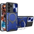 thumbnail image 1 of for Samsung Galaxy A16 6.7"  Case with Magnetic Ring Kickstand, Rugged Military Grade Shockproof Heavy Duty Case with Slide Camera Lens Cover for Samsung Galaxy A16 JS-Blue, 1 of 10