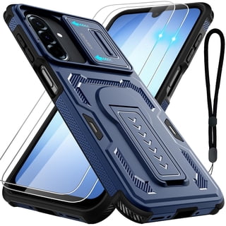 for Samsung Galaxy A16/ A17/ A26-5G Phone Case with 2 Pack Screen Protector, Slide Camera Cover, Kickstand & Lanyard Strap, Military Grade Shockproof Protective Heavy Duty Non-Slip Case, Blue
