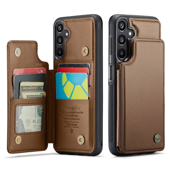 For Samsung Galaxy A16 Case with Card Holder, Wallet Case for Women Men with RFID Blocking, Durable Leather Kickstand Magnetic Clasp Shockproof Phone Case for Samsung Galaxy A16