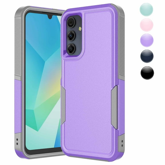 Samsung Galaxy A16 Case,Sturdy Phone Case for Galaxy A16 2025 6.7 inch,Njjex Shockproof Protection Heavy Duty Armor Hard Plastic & Rubber Rugged Bumper 2-in-1 Case Cover-Purple