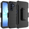 thumbnail image 1 of For Samsung Galaxy A17 5G Case with Built-in Screen Protector and Holster Belt Clip, Military Grade Protection Shockproof Heavy Duty Rugged Kickstand Phone Cover for Galaxy A17 5G Case - Black, 1 of 9