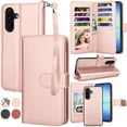 thumbnail image 1 of For Samsung Galaxy A17 5G Case Wallet with Card Holder, Lanyard and Kickstand for Women Men, Ebizware Magnetic Flip Detachable PU Leather Wallet Phone Case Cover for Samsung Galaxy A17 5G - Rose Gold, 1 of 7