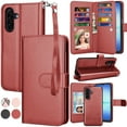 thumbnail image 1 of For Samsung Galaxy A17 5G Case Wallet with Card Holder, Lanyard and Kickstand for Women Men, Ebizware Magnetic Flip Detachable PU Leather Wallet Phone Case Cover for Samsung Galaxy A17 5G - Wine, 1 of 7