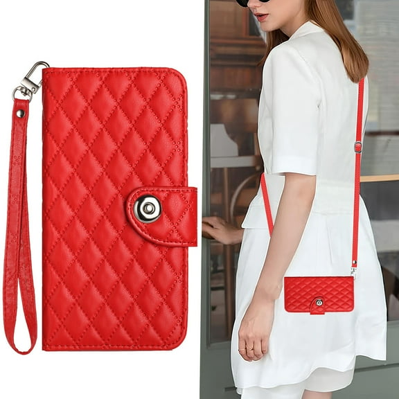 Samsung Galaxy A20/A30 Case ,Wallet Magnetic Cover Shoulder Neck Crossbody Lanyard Wrist Strap Case for Samsung Galaxy A20/A30