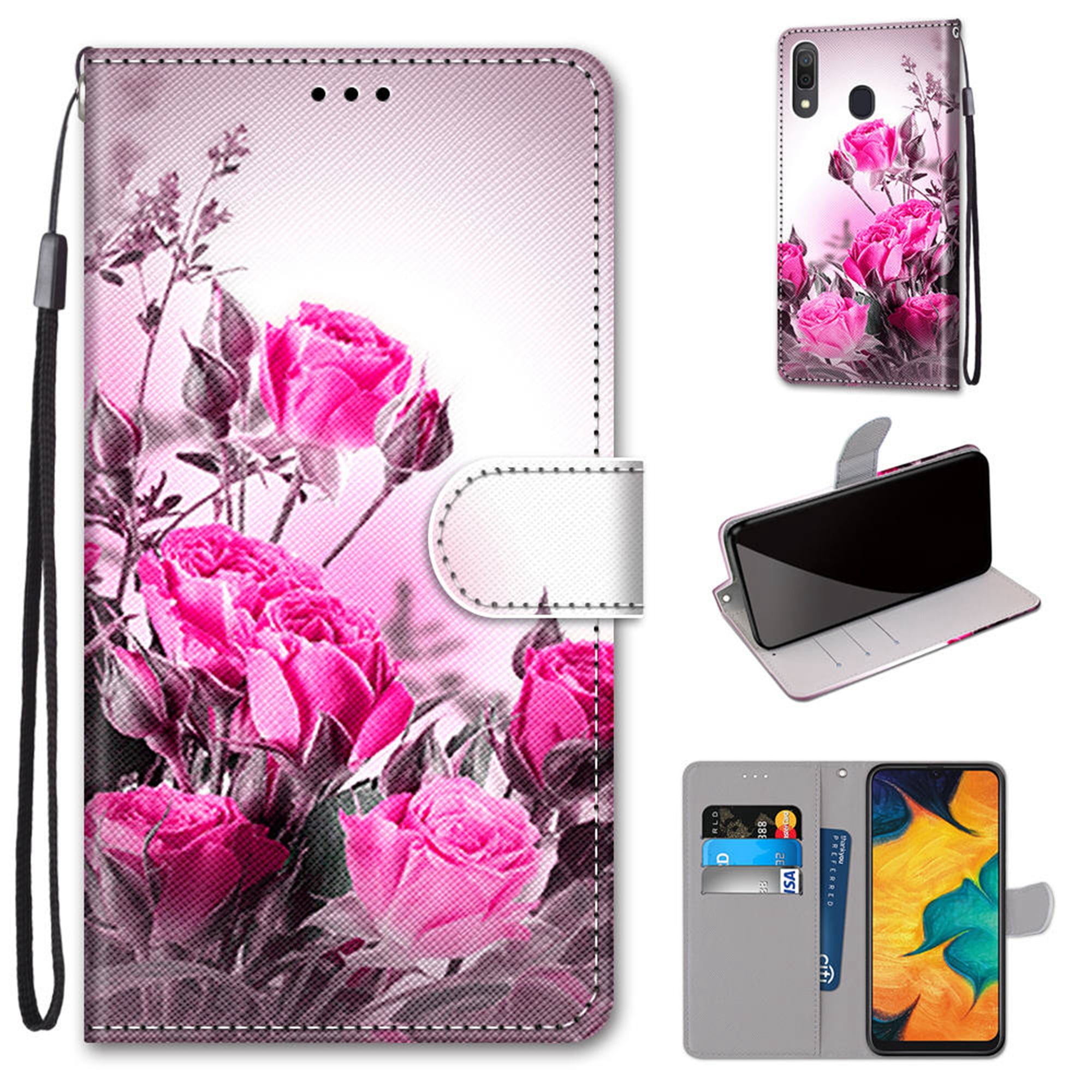 Samsung Galaxy A20 Case Galaxy A30 Case Dteck Lightweight Pattern Pu Leather Flip Stand 7243