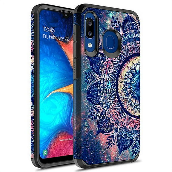 Samsung Galaxy A20 Case, Galaxy A30 Case, Galaxy A50 Case, KAESAR Slim Hybrid Hard Cover Graphic Fashion Cute Colorful Silicone Skin Cover Armor Case for Samsung Galaxy A20/30/50 (Mandala)