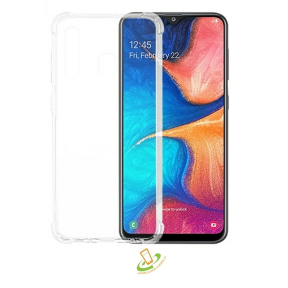 Samsung Galaxy A20 Phone Case Shockproof Hybrid Bumper Frame Gummy Rubber Soft Silicone TPU Gel Shock Absorption Non Slip Highly Transparent [Crystal Clear] Cover for Samsung Galaxy A20 /A205